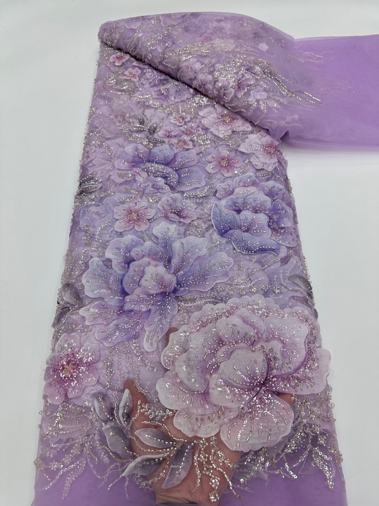 French Mesh Beaded Lace Fabric - Glitter Tablecloth 评论和价格