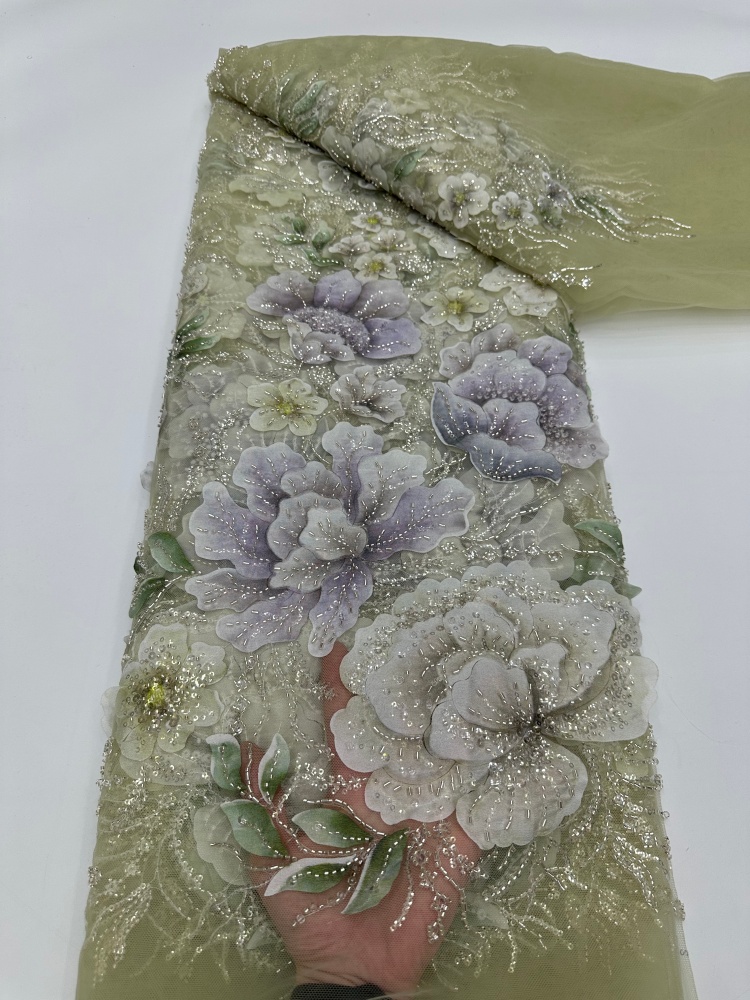 French Mesh Beaded Lace Fabric - Glitter Tablecloth 评论和价格