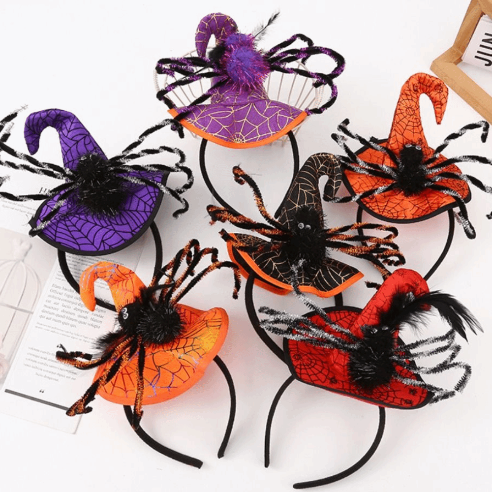 Spider Halloween Witch Hat Hea - Party Hat Cone 评论和价格