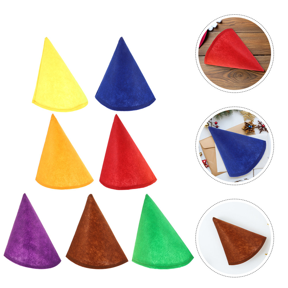 14Pcs Colorful Felt Cone Party - Party Hat Cone 评论和价格