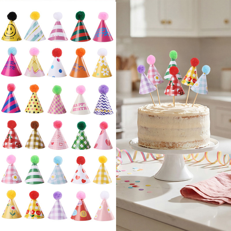 15/30Pcs Mini Party Hats Cake  - Party Hat Cone 评论和价格