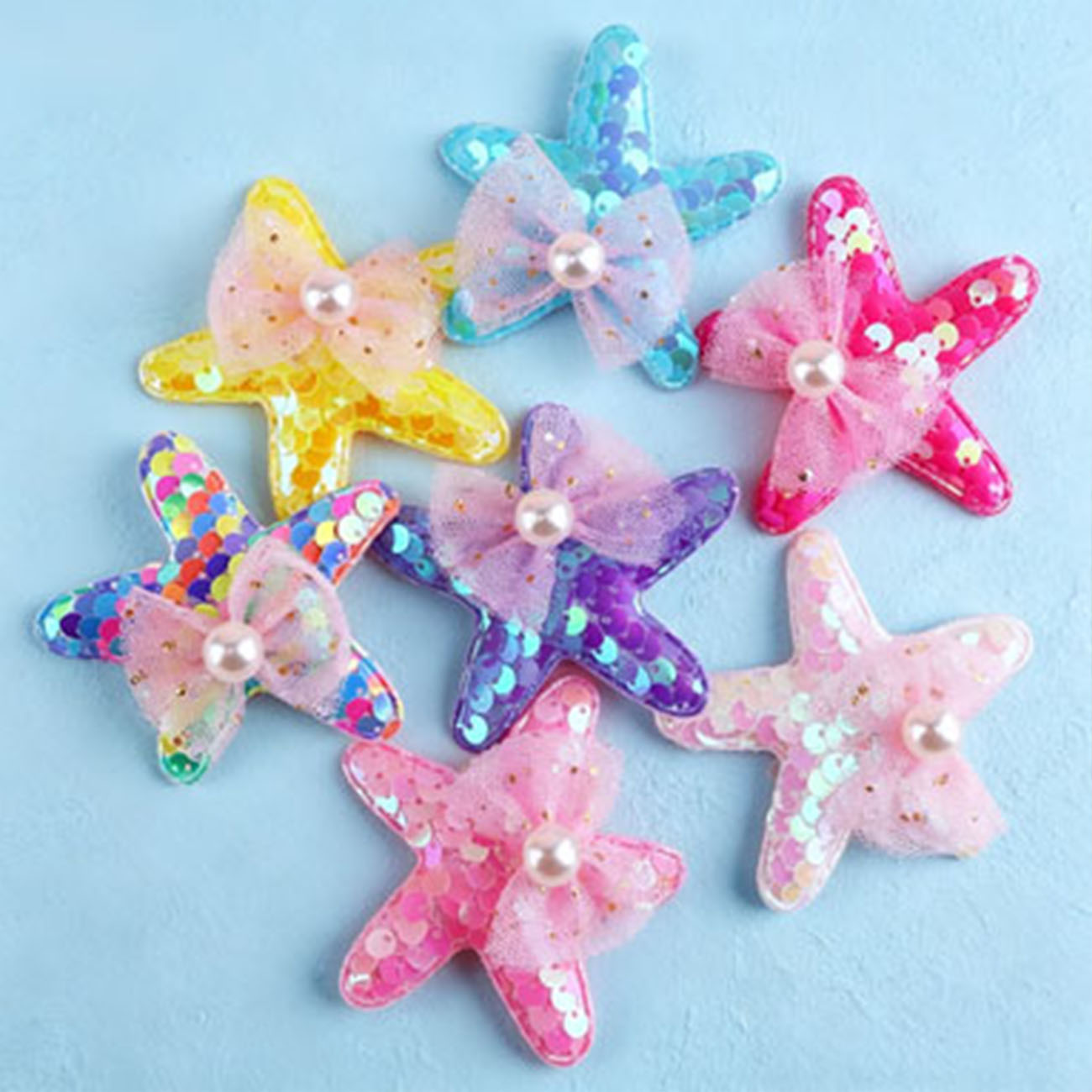 1/7PCS Mermaid Sequins Starfis - Glitter Tablecloth 评论和价格