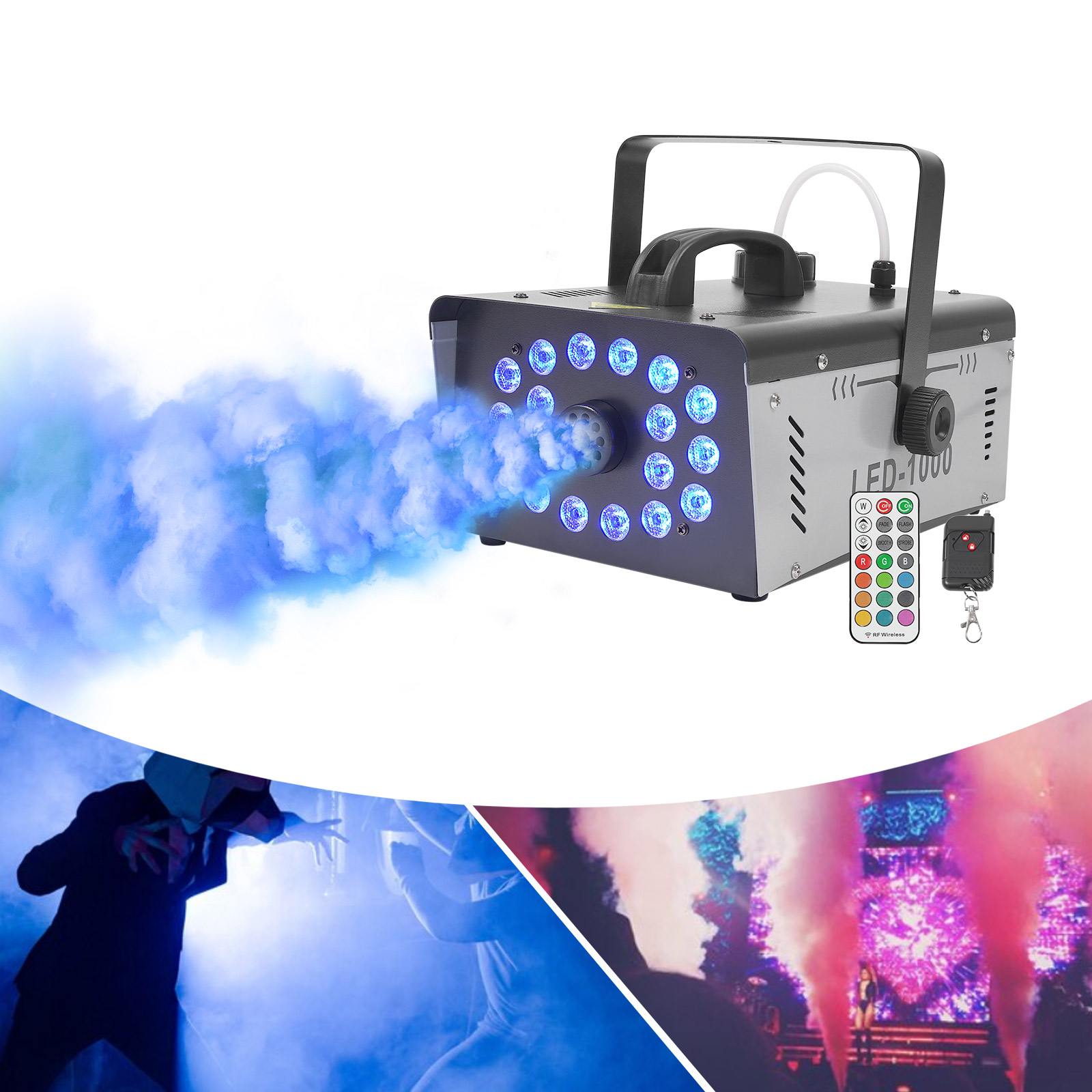 Smoke Machine 1000W 18 LED Sta - Event Party Dj 评论和价格