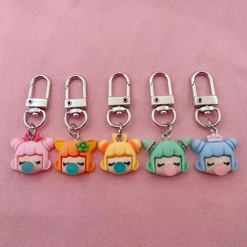 5pcs resin girl keychain, suit - Event Party 评论和价格