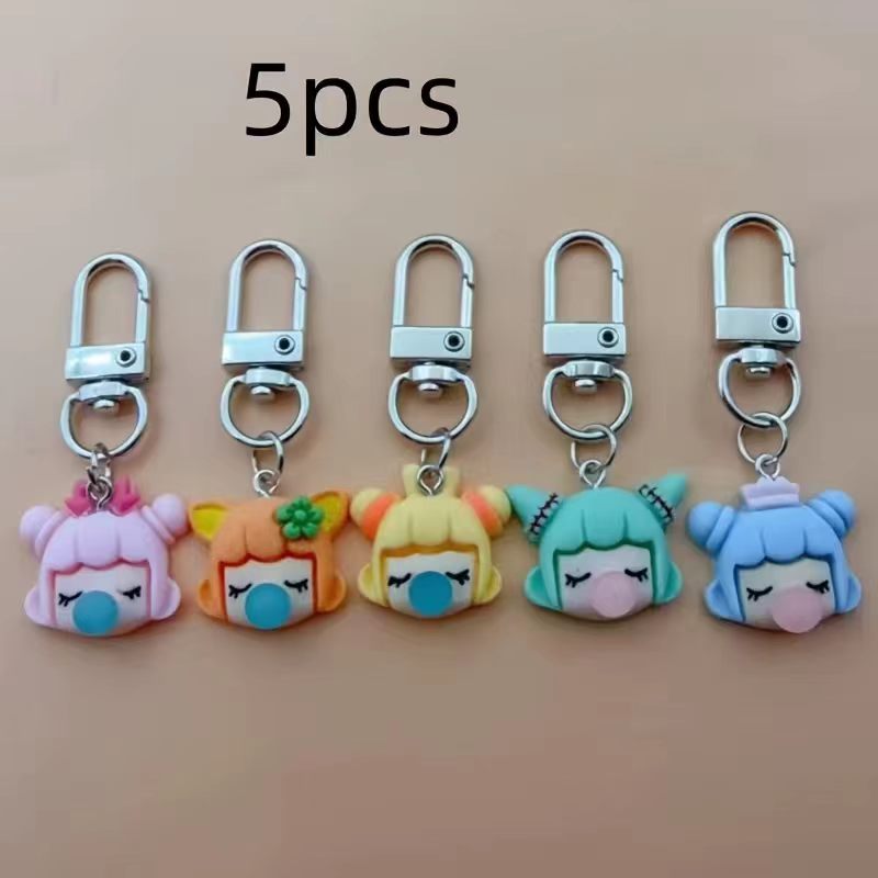 5pcs resin girl keychain, suit - Event Party 评论和价格