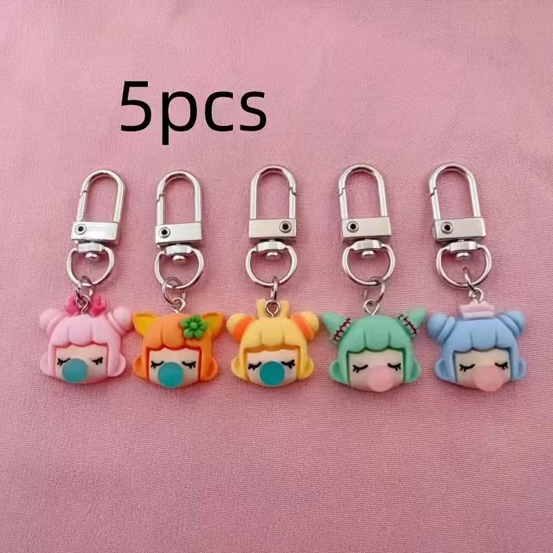 5pcs resin girl keychain, suit - Event Party 评论和价格