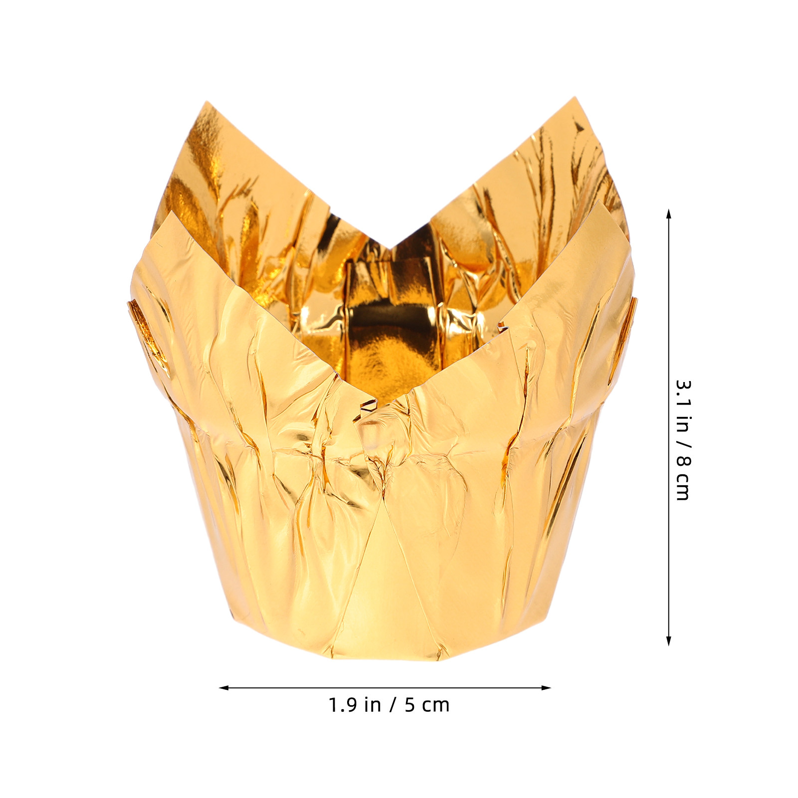 50Pcs Golden Cake Cups Premium - Plastic Cup 50Pcs 评论和价格