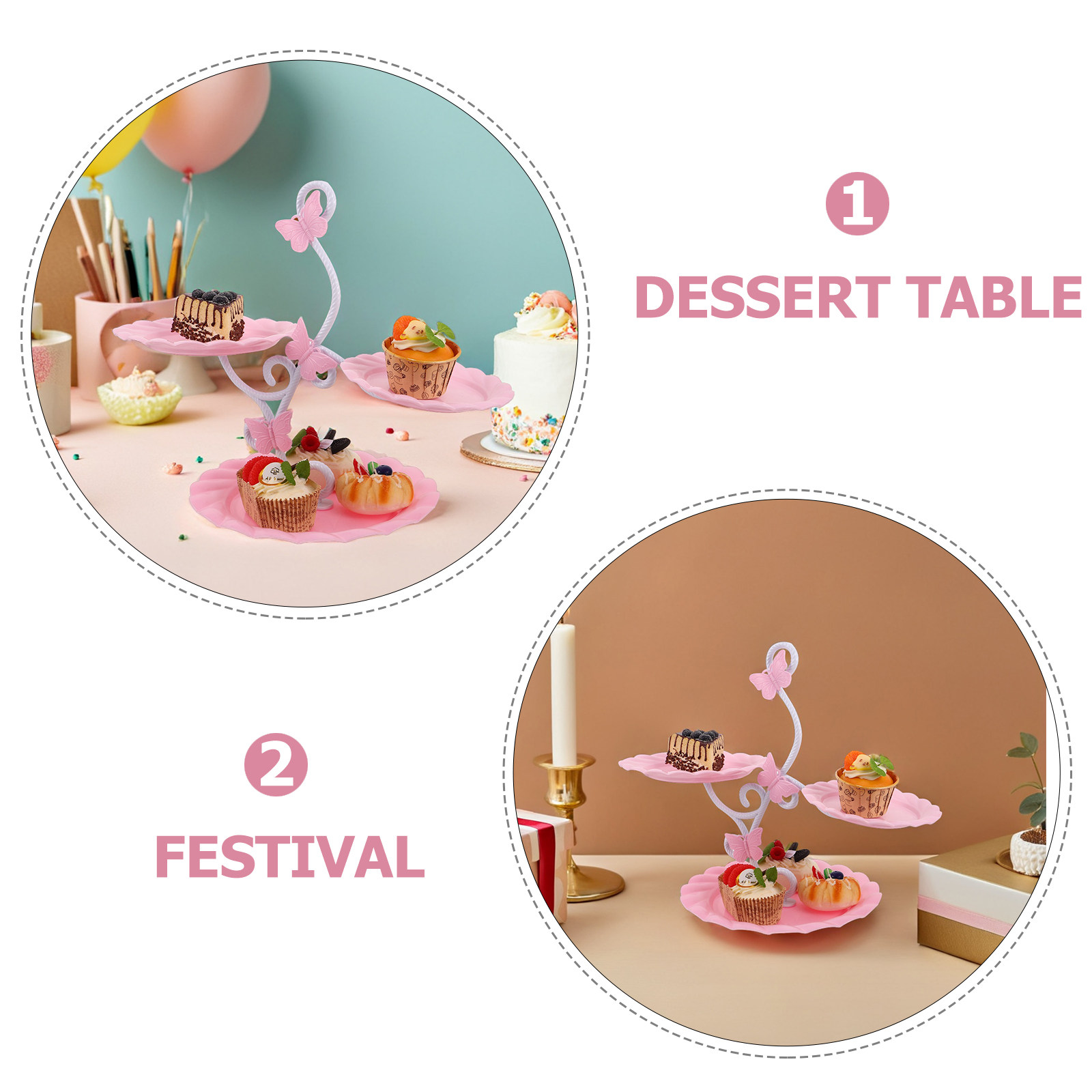 3 Tier Cake Display Stand Eleg - Cupcake Stand Tier 评论和价格