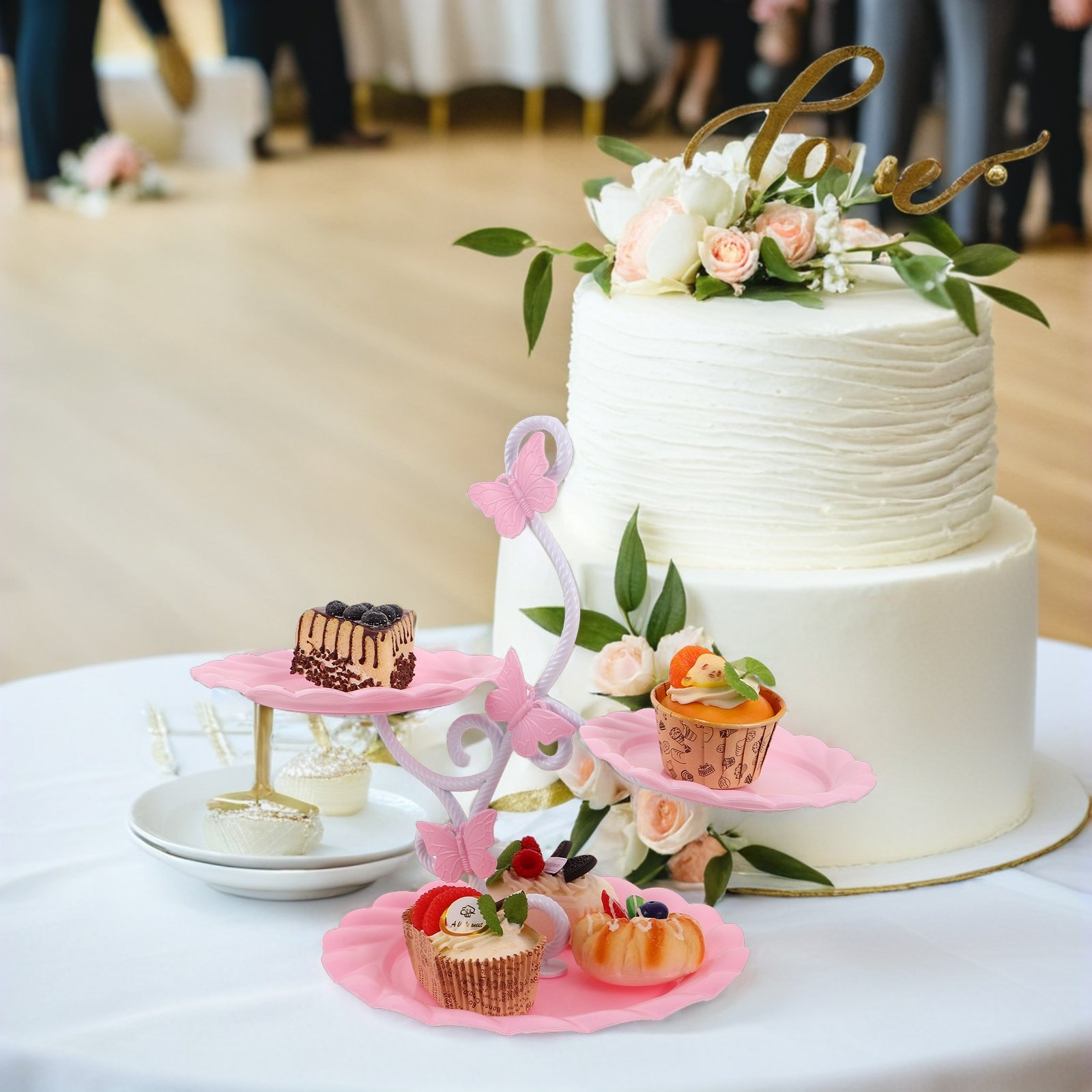 3 Tier Cake Display Stand Eleg - Cupcake Stand Tier 评论和价格